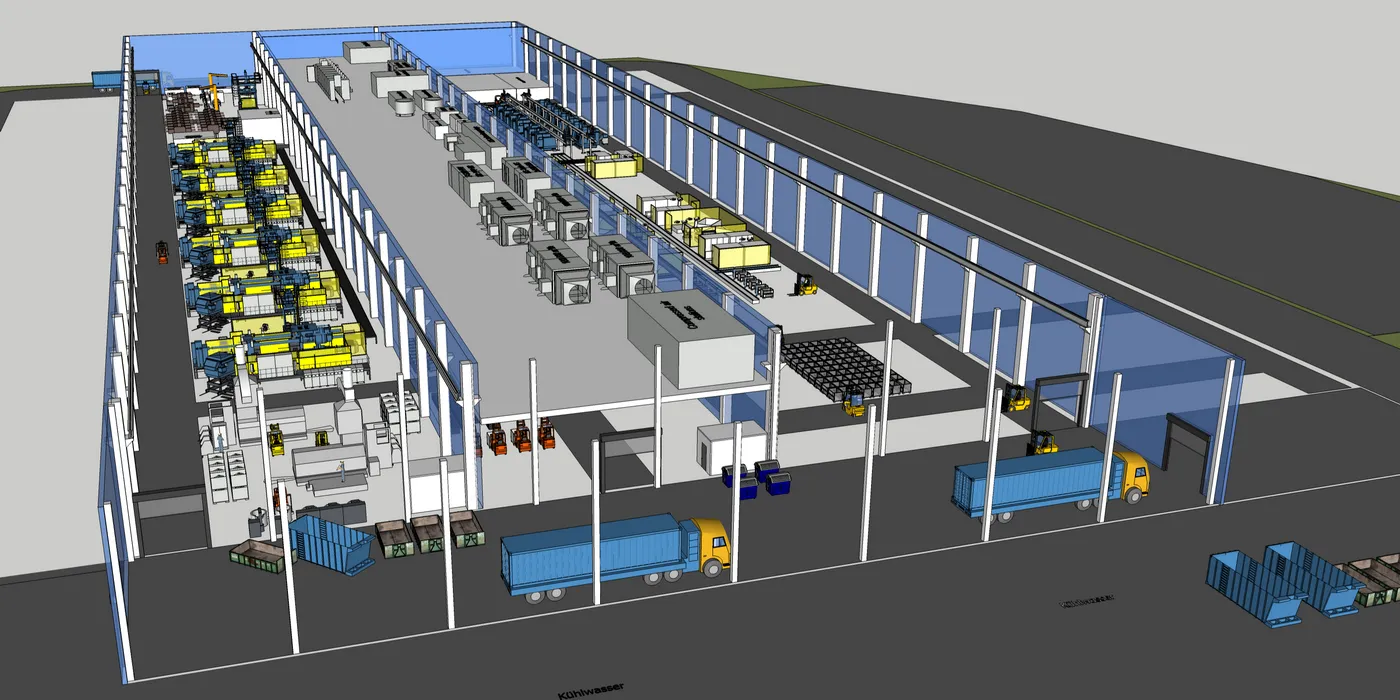 Fabrikplanung Handtmann Kechnec 3D
